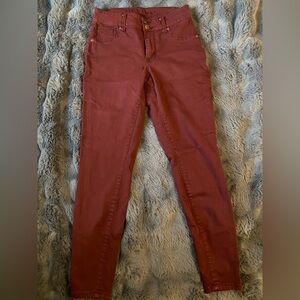 Maurices Dark Red Skinny Jeans